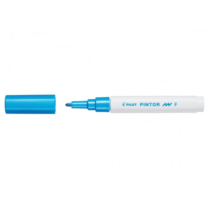 PILOT akrylový popisovač  PINTOR, jemný (0,7mm) - metalický modrý