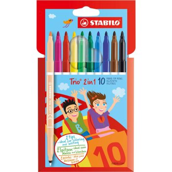 Filzstift und Fineliner in einem - STABILO Trio 2 in 1 -...