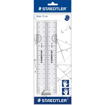 STAEDTLER Lineal 15 cm für Links- und Rechtshänder
