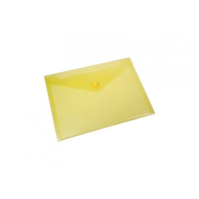 KARTUS Obálka na dokumenty A5 so zapínacím gombíkom - žltá