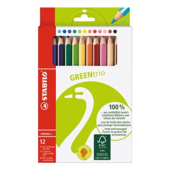Umweltfreundlicher Dreikant-Buntstift - STABILO GREENtrio...
