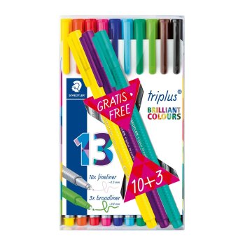 STAEDTLER 334 triplus fineliner - Brilliant Colours - 10...