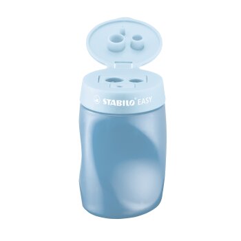 Ergonomischer Dosen-Spitzer für Linkshänder - STABILO EASYsharpener - 3 in 1 - blau