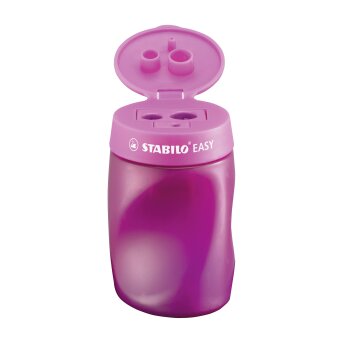 Ergonomischer Dosen-Spitzer für Rechtshänder - STABILO EASYsharpener - 3 in 1 - pink