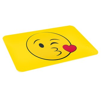 Podložka na stôl 43 x 28 cm - Smiley - žltá