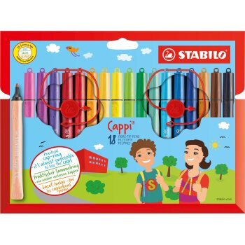 STABILO Cappi - fixky s navliekacím krúžkom...