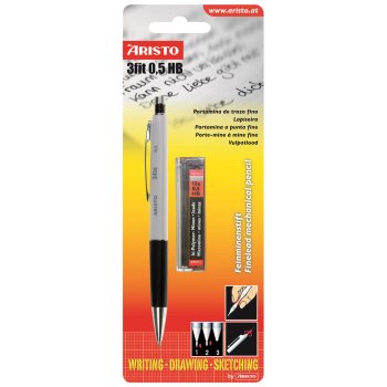 ARISTO Feinminenstift 3Fit 0.5 mattsilber inkl. Ersatzminen