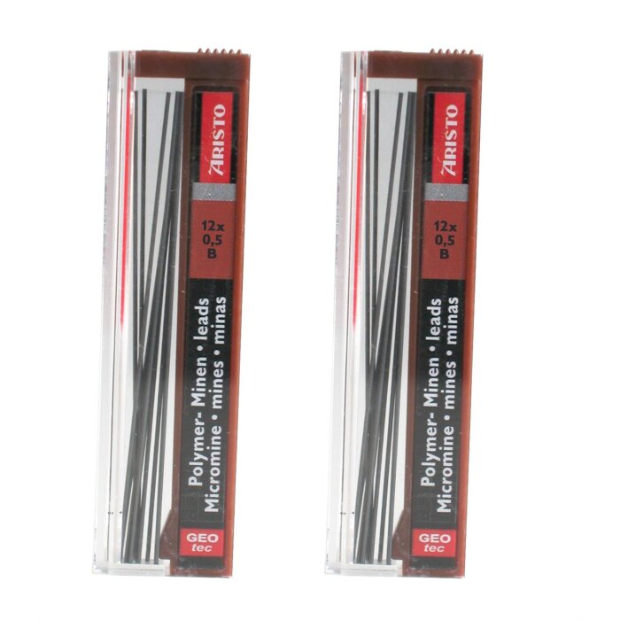 ARISTO Hi-Polymer tenké tuhy B 0.5mm 2 x 12ks