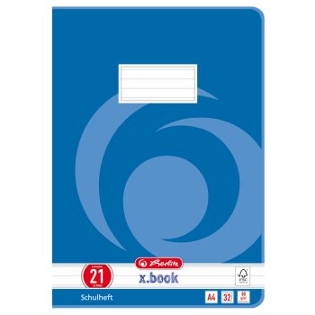 herlitz x.book 21, A4, 32 listov, linajkový -...