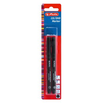 herlitz CD Marker permanent schwarz 2 Stück