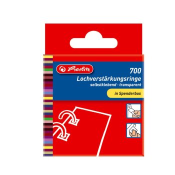 herlitz Lochverstärkungsringe, 11 mm, transparent...