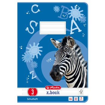 herlitz Schulheft x.book, DIN A4, Lineatur 3 / liniert 32...