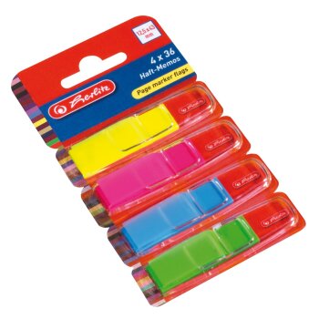 herlitz nalepovacie papieriky 12,5x43mm - 4x36 listov -...