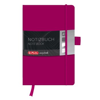 herlitz my.book Classic Notizbuch A5 96 Blatt kariert beere