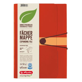 herlitz Fächermappe easy orga to go GREEN, 12 Fächer, orange