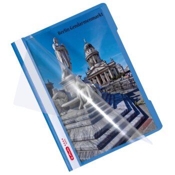 herlitz Schnellhefter "Quality", DIN A4, PP-Folie, baltic blue