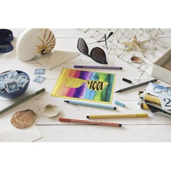 Premium-Filzstift - STABILO Pen 68 - 8er Pack - Pastellfarben