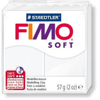 FIMO SOFT Modelliermasse, ofenhärtend, weiß, 57 g