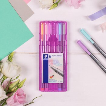 STAEDTLER 334 triplus Fineliner 6er Box "Pastell Edition"