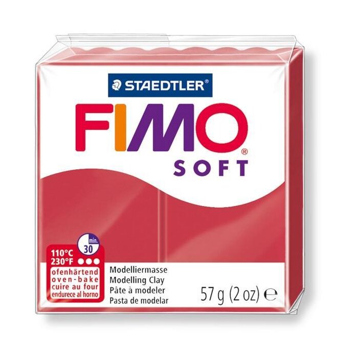 FIMO SOFT Modelliermasse, ofenhärtend, kirschrot, 57 g