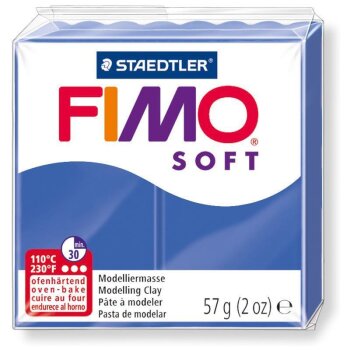 FIMO SOFT Modelliermasse, ofenhärtend, brillantblau,...