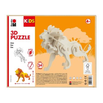 Marabu - 34-dielne 3D puzzle - „lev“