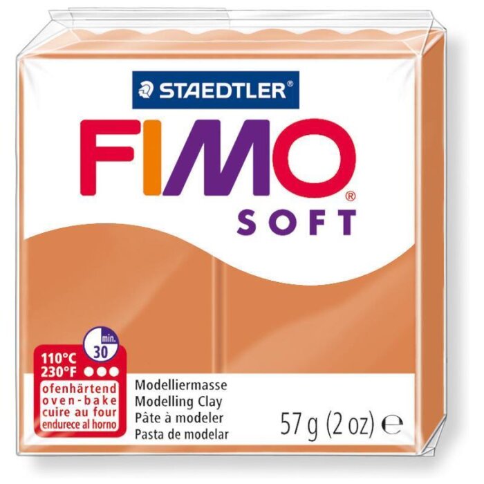 FIMO SOFT Modelliermasse, ofenhärtend, cognac, 57 g