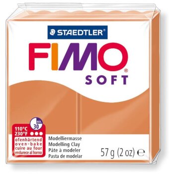 FIMO SOFT Modelliermasse, ofenhärtend, cognac, 57 g