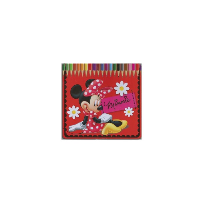 Farbičky Minnie Mouse - kovová krabička - 24 kusov