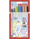 Premium-Filzstift mit Pinselspitze für variable Strichstärken - STABILO Pen 68 brush - 12er Pack - mit 12 verschiedenen Farben