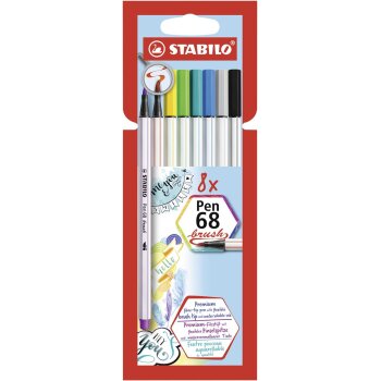 STABILO Pen 68 brush - prémiová fixka s...
