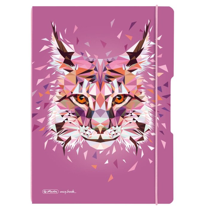 herlitz my.book flex Notizheft A5 40 Blatt punktiert Wild Animals Luchs