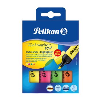 Textmarker 490 farbig sortiert 4 Stück im Etui