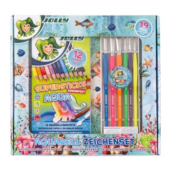 JOLLY Supersticks AQUA - akvarelová sada - 19 ks
