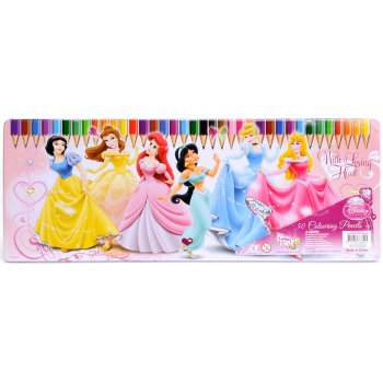 Farbičky Princess - kovová krabička - 50 kusov
