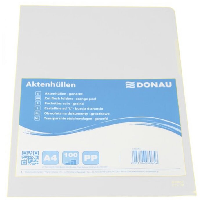 DONAU Aktenhülle A4 80my klarsicht 100 Stück