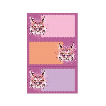 herlitz  knižné etikety Wild Animals - rys