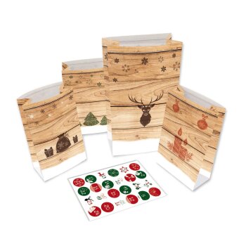 ROTH Adventný kalendár 24 adventných vreciek "Hygge - Style", na naplnenie
