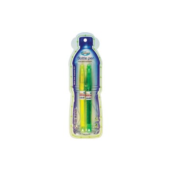 CENTRUM Bottle-Pen "zvýrazňovač žltý a zelený" - sada 2 kusov