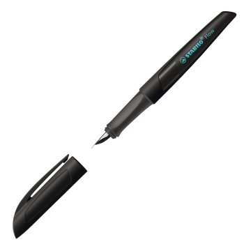 STABILO Flow ACTIVE - plniace atramentové pero vrátane náplne - samostatné v čiernej farbe