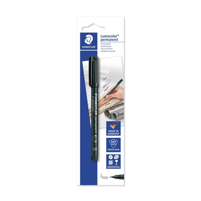 STAEDTLER Lumocolor 313 permanentný univerzálny popisovač 0,4 mm - čierny na blistrovej karte
