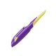 STABILO EASYbirdy R - ergonomické atramentové školské pero pre začiatočníkov s hrotom A - pre pravákov - vrátane náplne a nástroja na nastavenie - modrý vymazeteľný atrament - vo fialovo / žltej farbe