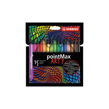 STABILO pointMax - ARTY - fixky - 15 ks - rôzne farby