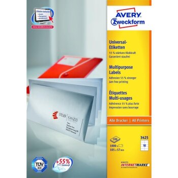 AVERY Zweckform Universal-Etiketten, 105 x 57 mm,...