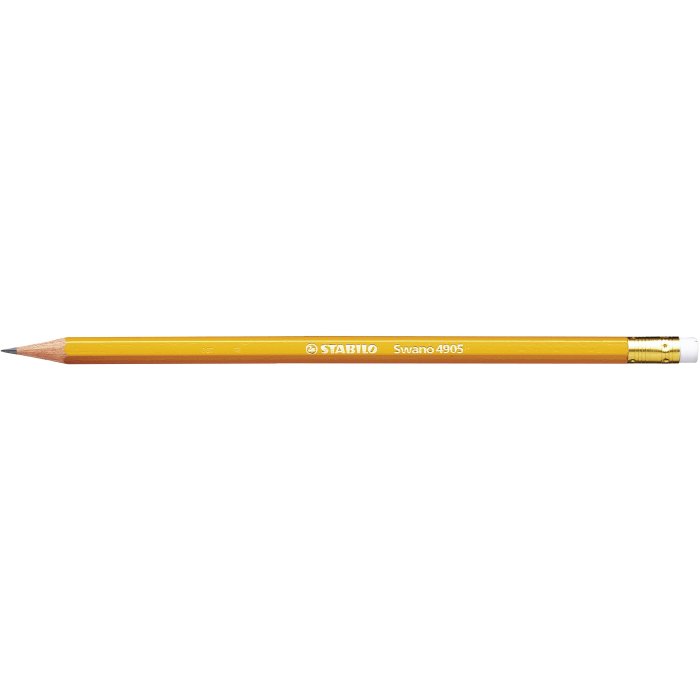 Bleistift mit Radiergummi - STABILO Swano - Härtegrad HB