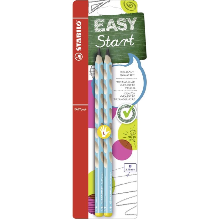 STABILO EASYgraph - ergonomická trojhranná ceruzka pre ľavákov - 2ks