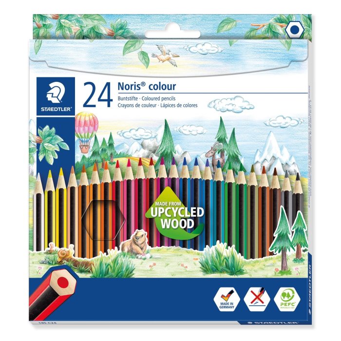 STAEDTLER Noris 185 colour - farbičky v kartónovej krabici - 24-dielna sada