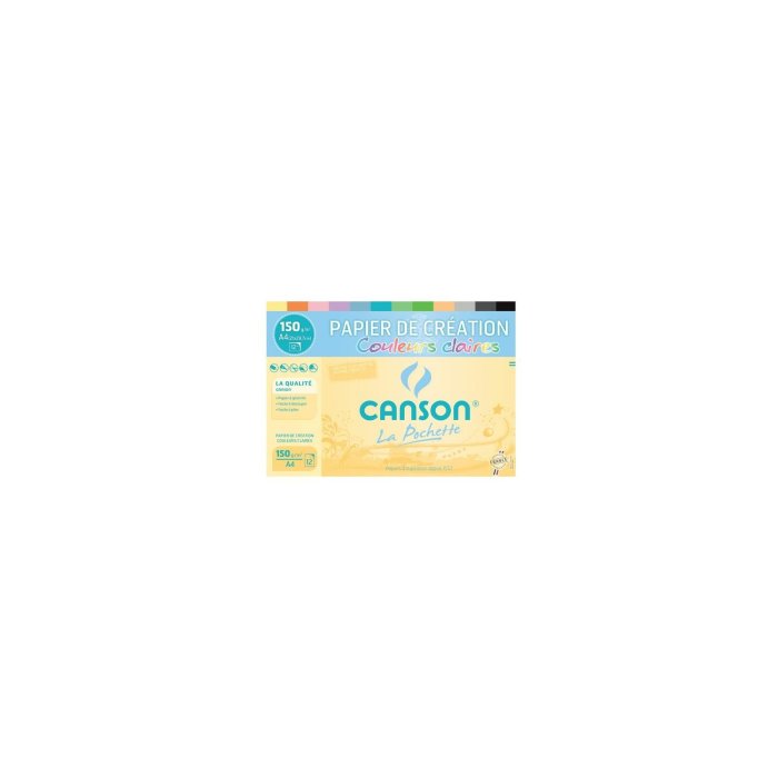 CANSON Farebný papier v zložke, A4, 150g/qm