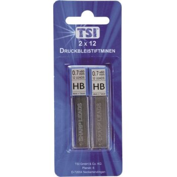 TSI Druckbleistiftminen HB 0,7mm 2er Pack