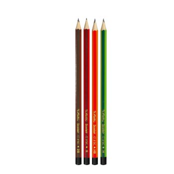 herlitz ceruzky Scolair - šesťhranné - tvrdosť H, HB, B, 2B - 4ks
